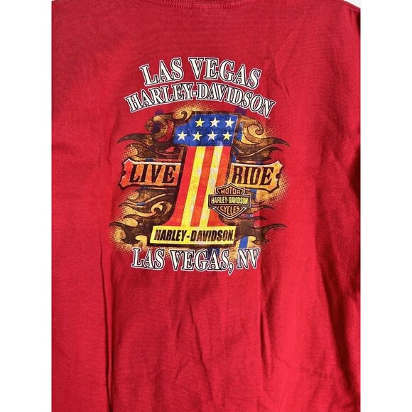 2/$30 Harley Davidson t-Shirt Mens Las Vegas Motorcycle Graphic tee Logo size L - Picture 5 of 13